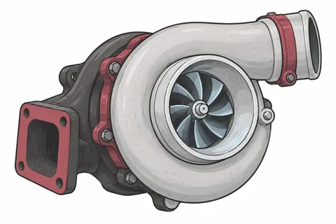 General turbocharger illustration.