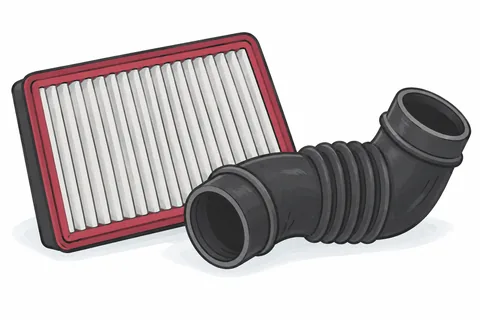 General air filter and intake hose illustration.